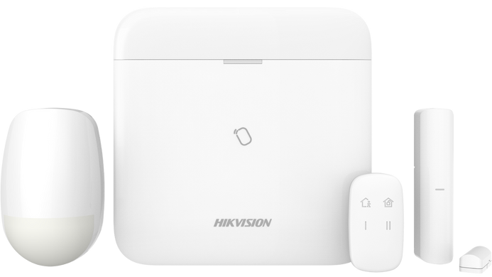 Hikvision AX PRO DS-PWA96-Kit-WE is a wireless security alarm kit, Белый