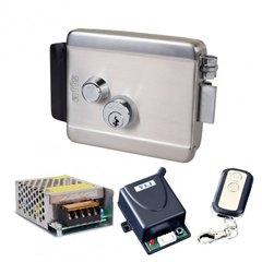 Access control kit with ATIS Lock SS electromechanical lock, Yli Electronic WBK-400-1-12 radio controller, Full Energy BGM-123Pro 12V/3A power supply unit