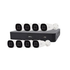 IP video surveillance kit with 8 cameras ZKTeco KIT-8508NER-8P/8-BL-852O38S