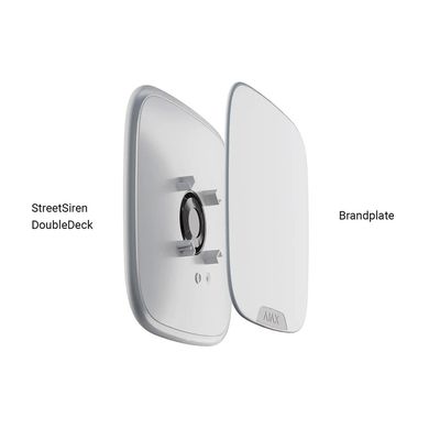 Wireless street siren Ajax Doubledeck Black with fastening for the branded front panel 25316 фото